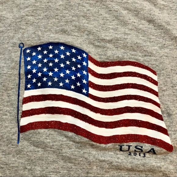 Faded Glory American Flag T-Shirt - Size Medium (8-10) - Picture 2 of 5